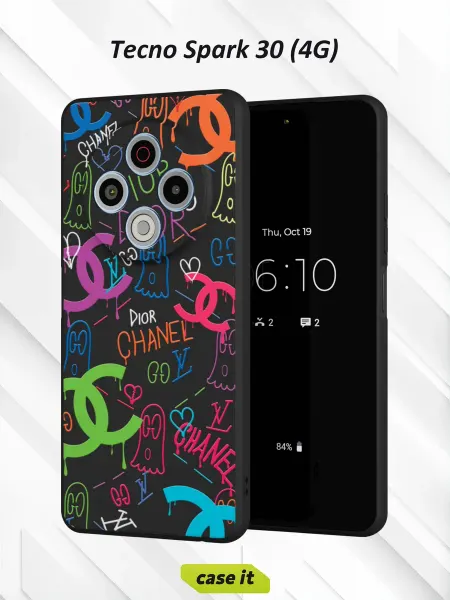Case it Чехол на Tecno Spark 30 4Gс принтом Бренды