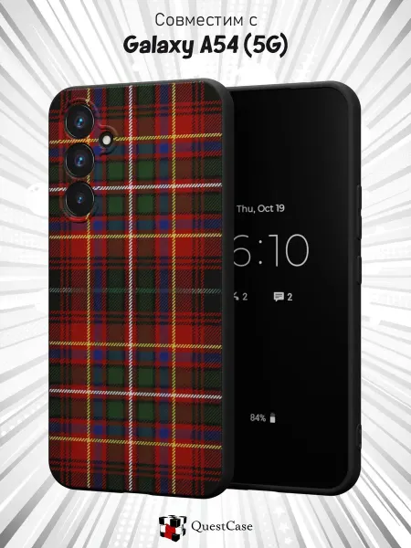 QuestCase Чехол на Samsung A54 5G с Новогодним принтом