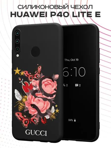 FACTORIA Чехол на Huawei P40 lite E и Honor 9C с принтом Gucci