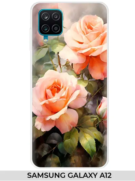 Samsung Чехол на A12 розами