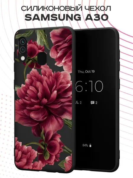 FACTORIA Чехол на Samsung A30 и A20 с принтом Пионы