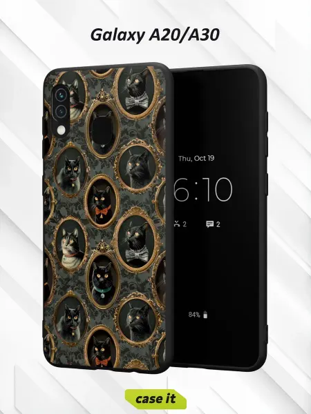 Case it Чехол на Samsung A30 и A20с принтом Портреты кошек