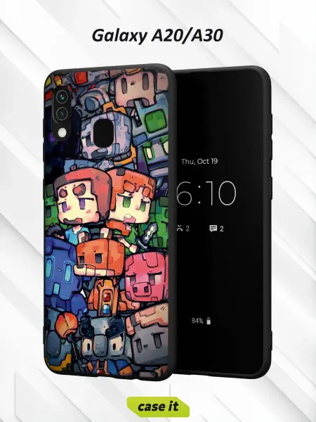 Case it Чехол на Samsung A30 и A20с принтом Майнкрафт