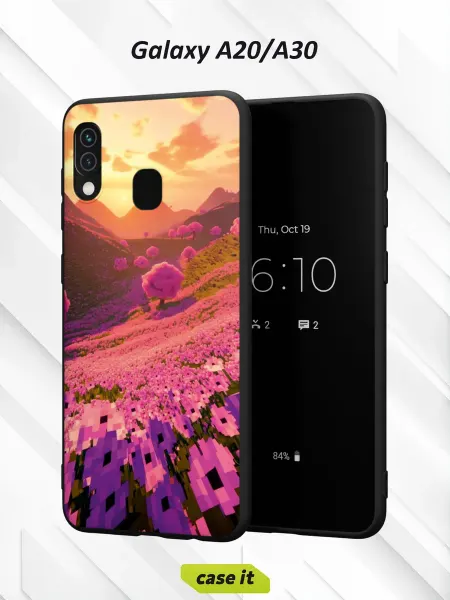 Case it Чехол на Samsung A30 и A20с принтом Пиксельные поля