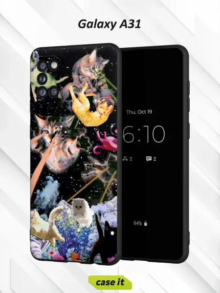 Case it Чехол на Samsung A31с принтом Космические коты
