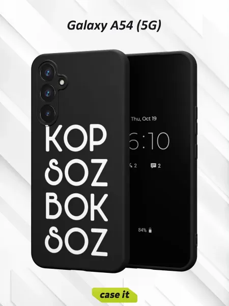 Case it Чехол на Samsung A54 5Gс принтом Kop soz bok soz