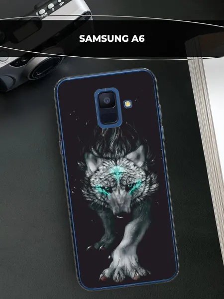 Samsung Чехол на Galaxy A6 волк
