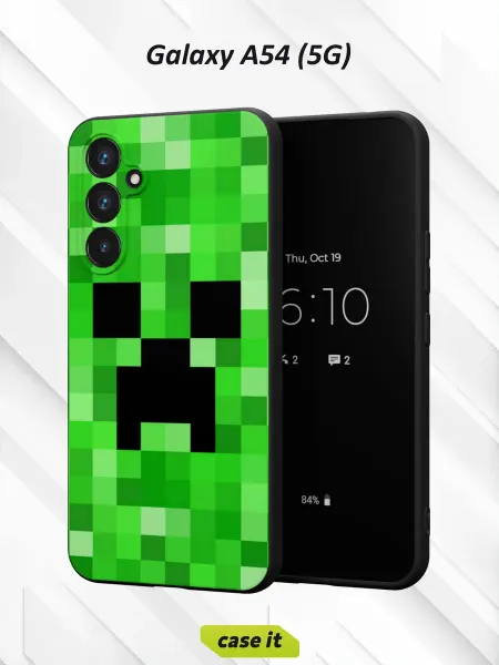 Case it Чехол на Samsung A54 5Gс принтом Creeper