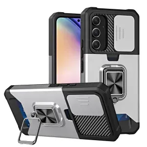 Противоударный чехол Сard Reader Case для Samsung Galaxy A54 5G (серебряный)