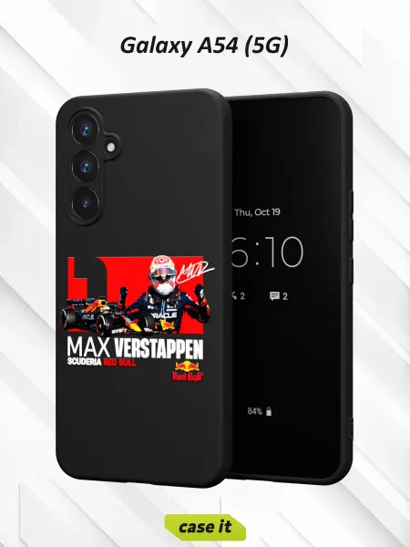 Case it Чехол на Samsung A54 5Gс принтом Max Verstappen