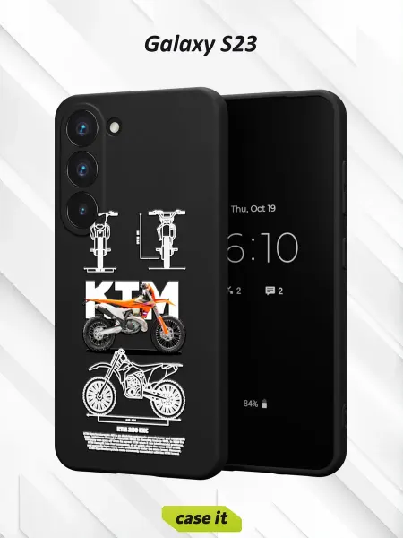 Case it Чехол на Samsung S23 с принтом Мотоцикл