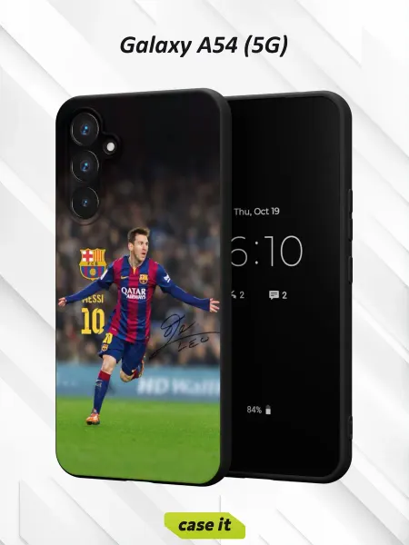 Case it Чехол на Samsung A54 5G Лионель Месси в форме «Барселоны»