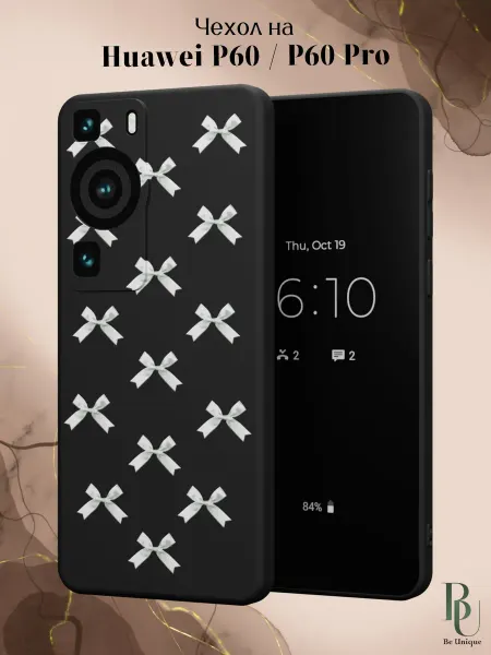 Be Unique Чехол на Huawei P60 и P60 Pro с принтом Бантики