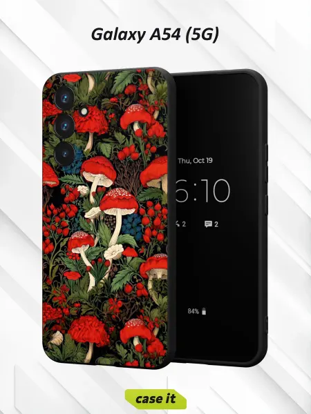 Case it Чехол на Samsung A54 5Gс принтом Мухоморы