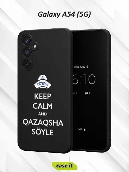 Case it Чехол на Samsung A54 5Gс принтом Надпись