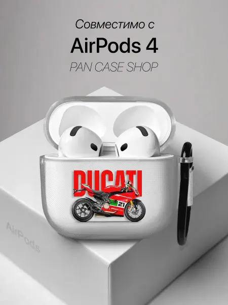 PANCASE Чехол на AirPods 4 с принтом Ducati