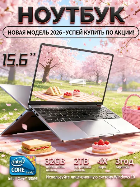 2ТБ 32ГБ Ноутбук для студентов премиальный Intel SSD