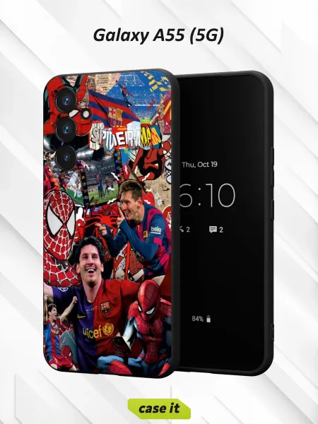 Case it Чехол на Samsung A55 (5G)с принтом Футбол и Человек-паук