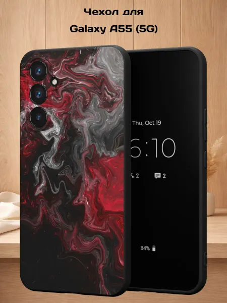 Case Style Чехол на Samsung A55 (5G) с принтом Мрамор