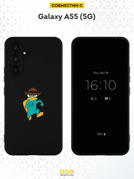 DesignOnCase Чехол на Samsung Galaxy A55 (5G) с принтом Перри-Утконос