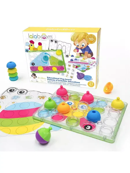 Lalaboom Игрушка развивающая доска + 20 деталей
