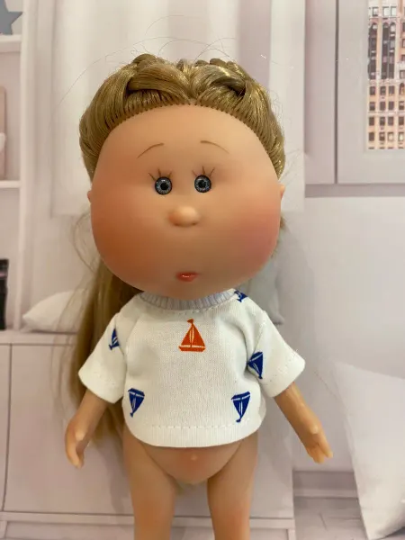 Футболка на куклу Nines 23см Little Mia