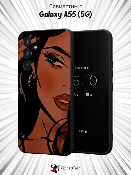 QuestCase Чехол на Samsung Galaxy A55 (5G) с принтом Девушка