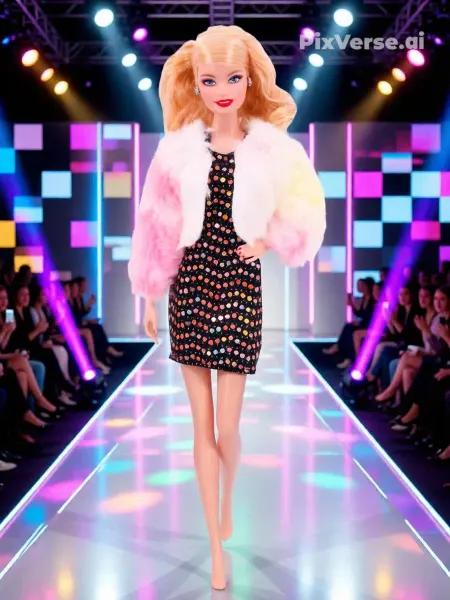 Одежда для кукол barbie платье и шуба