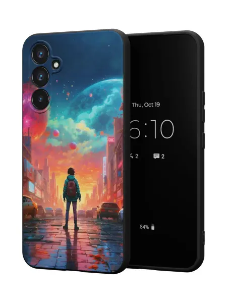 QuestCase Чехол на Samsung Galaxy A55 (5G) с принтом Пейзаж