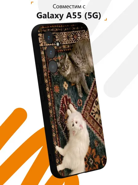 Мобилиус Чехол на Samsung Galaxy A55 (5G) с принтом Коты