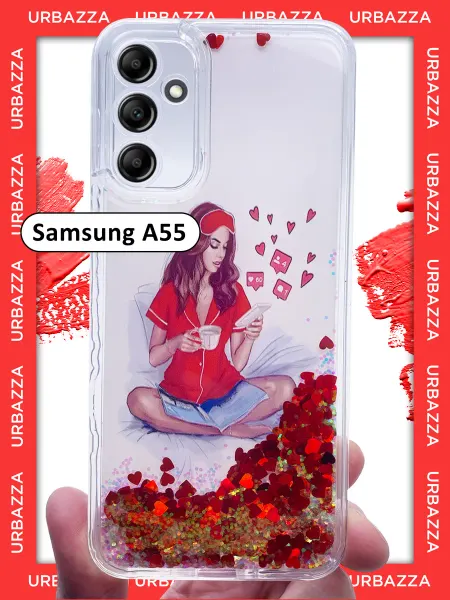 URBAZZA Чехол переливашка с рисунком на Samsung Galaxy A55 5G
