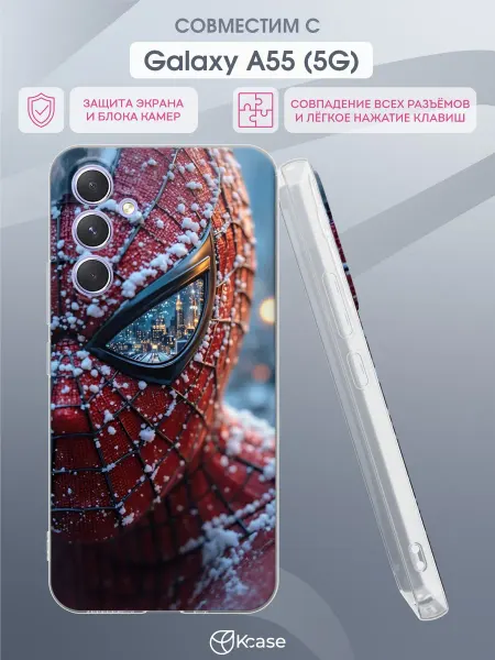 Kcase Чехол на Samsung A55 (5G) с принтом Спайдермен