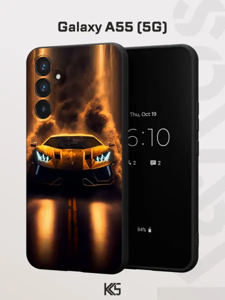 Варибрус Чехол на Samsung A55 (5G) с принтом Lamborghini