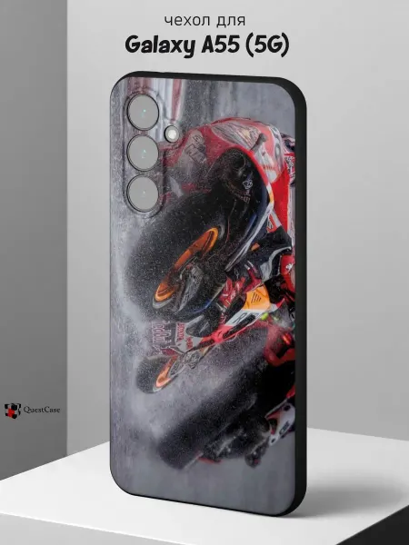 QuestCase Чехол на Samsung A55 (5G) с принтом Мотоцикл