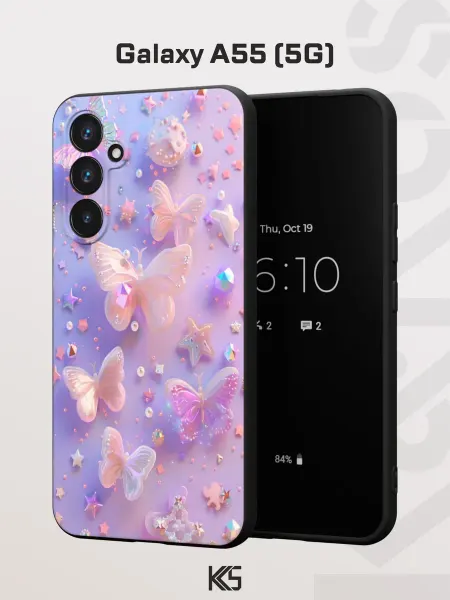 Варибрус Чехол на Samsung A55 (5G) с принтом Бабочки