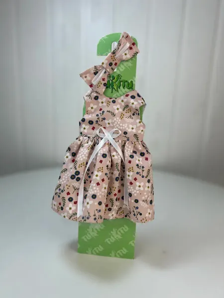 TuKiTu Одежда для кукол платье летнее бант на голову