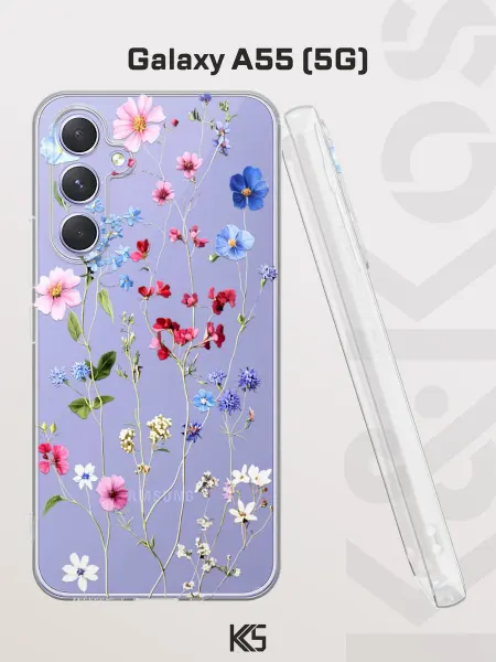 Варибрус Чехол на Samsung A55 (5G) с принтом Полевой букет