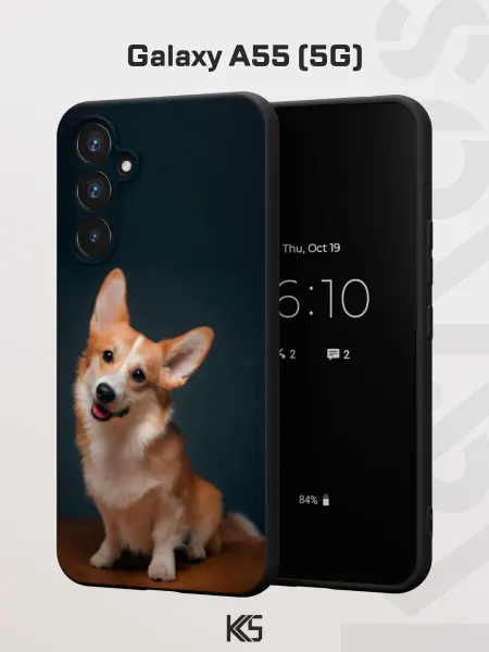 Варибрус Чехол на Samsung A55 (5G) с принтом Милый корги