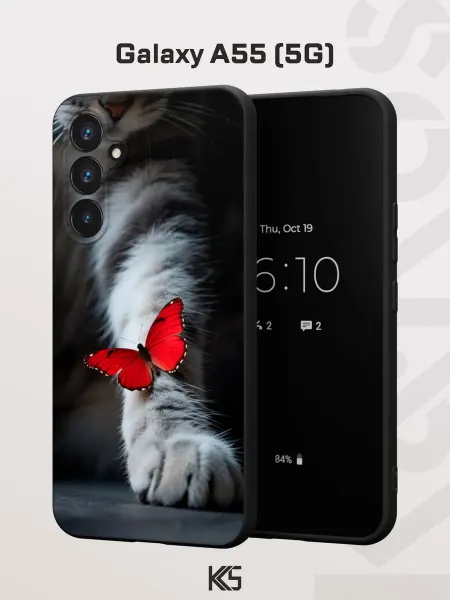 Варибрус Чехол на Samsung A55 (5G) с принтом Лапка кота