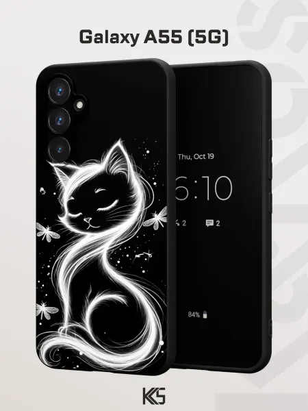 Варибрус Чехол на Samsung A55 (5G) с принтом Кошечка