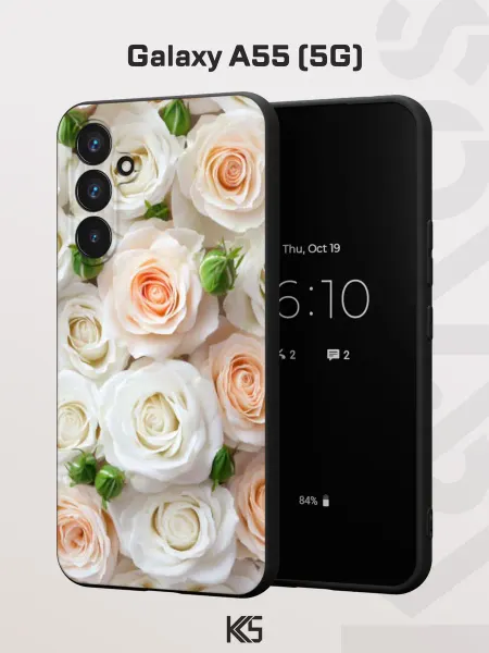 Варибрус Чехол на Samsung A55 (5G) с принтом Пышные розы