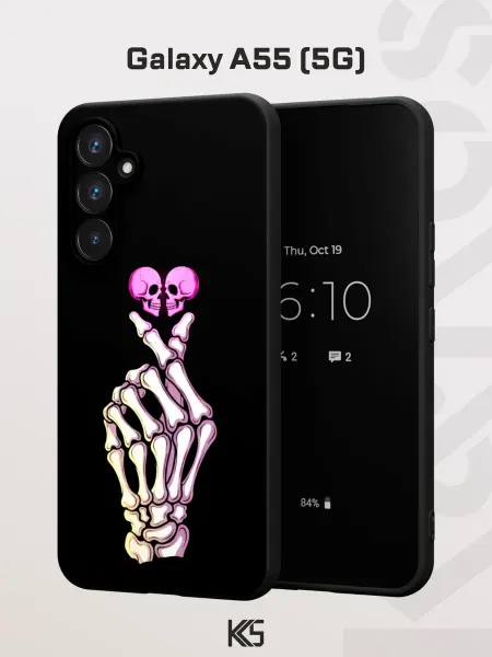 Варибрус Чехол на Samsung A55 (5G) с принтом Рука скелета