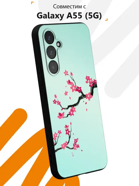 Мобилиус Чехол на Samsung A55 (5G) с принтом Сакура