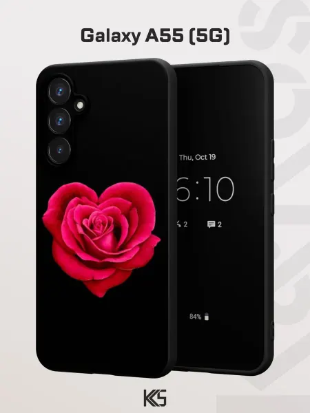 Варибрус Чехол на Samsung A55 (5G) с принтом Роза-сердце