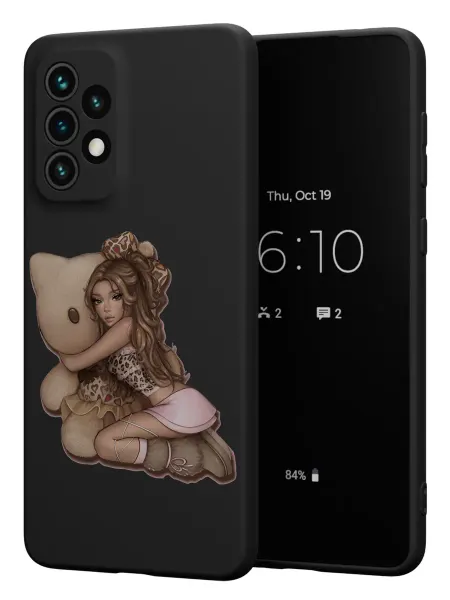 FACTORIA Чехол на Samsung A73 5G с принтом Девочка с мишкой