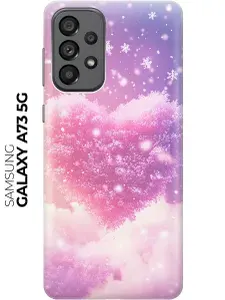 Силиконовый чехол на Samsung Galaxy A73 5G с принтом "Пушистое сердце"