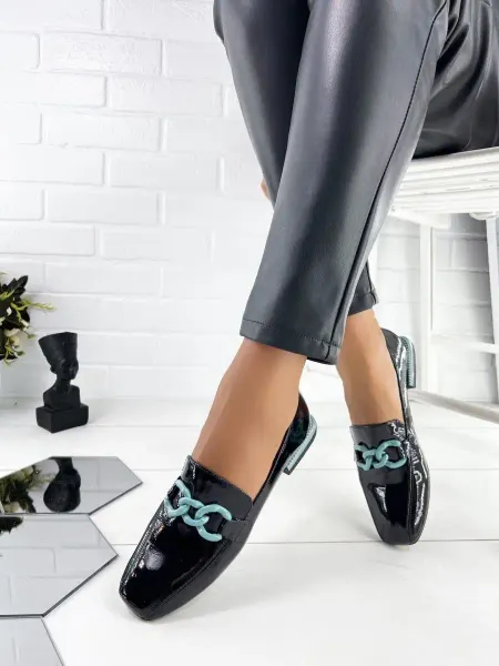 JustMelani Туфли черные кожаные