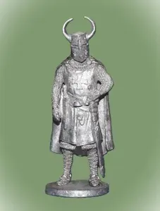 Коллекционная оловянная миниатюра, солдатик в масштабе 54мм( 1/32) Немецкий солдат с термосами
