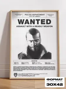 Постер "Нико Беллик GTA 4", 42 см х 29 см
