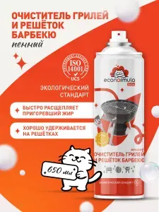 Пенный очиститель грилей и решёток барбекю ECONORMULA 650 мл